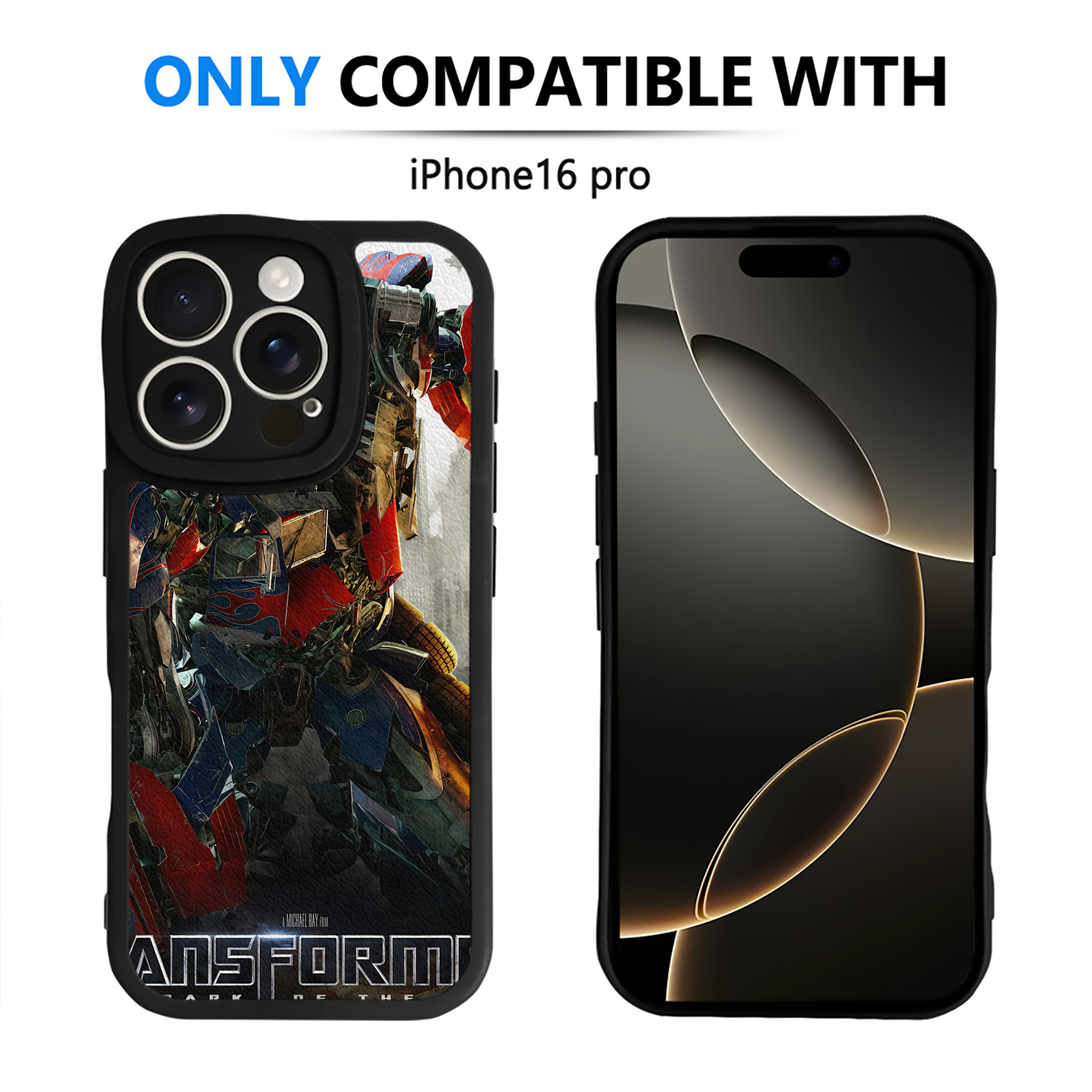 （画像用） Transformers トランスフォーマー 【iPhone 16シリーズ対応】シリコンスマホケース（レザー調） 材質：シリコン